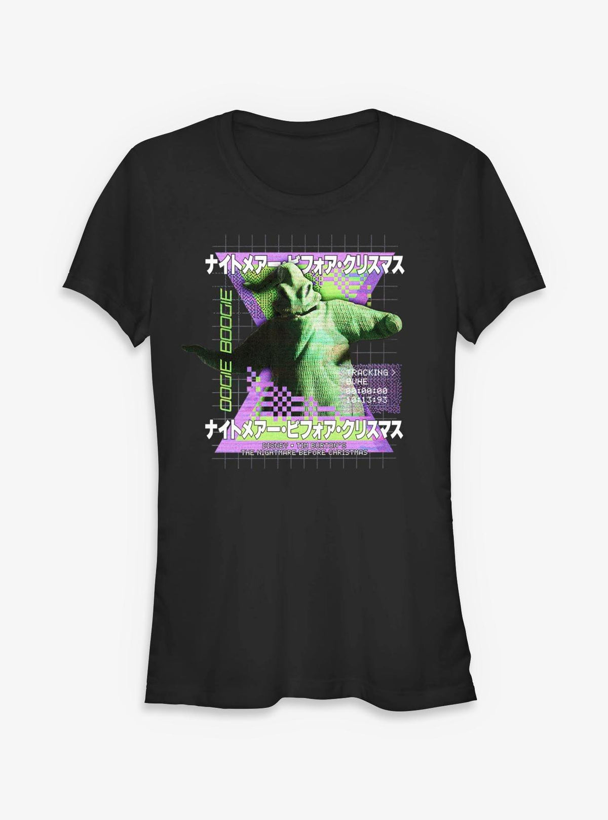 Disney The Nightmare Before Christmas Vaporwave Oogie Girls TShirt T-Shirt | Top Trending Graphic | Perfect Holiday Gift