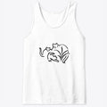 TCGR Logo Tank Top White Grey Yellow | Premium Unisex T-Shirt, Trending Graphic Tee