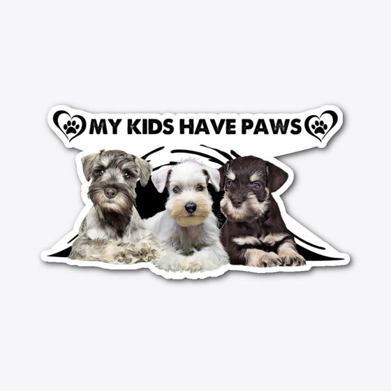SHN 7 Have paws Schnauzer sticker | Premium Unisex T-Shirt, Trending Graphic Tee