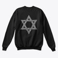 Star Of David Crewneck- Black
