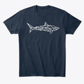 Shark Cut-Out Comfort Tee White Logo | Premium Unisex T-Shirt, Trending Graphic Tee