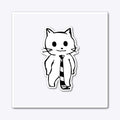 Tie Cat Sticker | Premium Unisex T-Shirt, Trending Graphic Tee