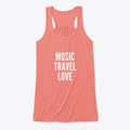Music Travel Love Women s Top Apparel Premium Print Limited Drop Feel