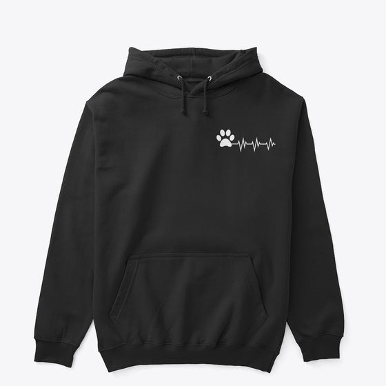 Dog Paw Heartbeat Hoodie | Premium Unisex T-Shirt, Trending Graphic Tee