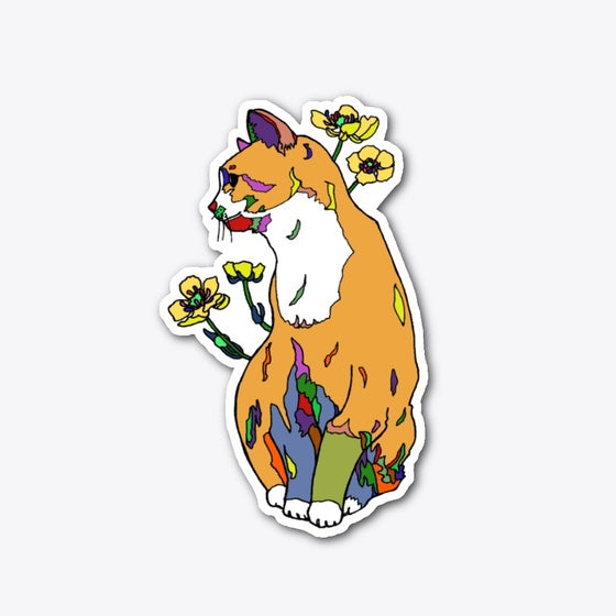 Gus the Cat with Buttercups | Premium Unisex T-Shirt, Trending Graphic Tee