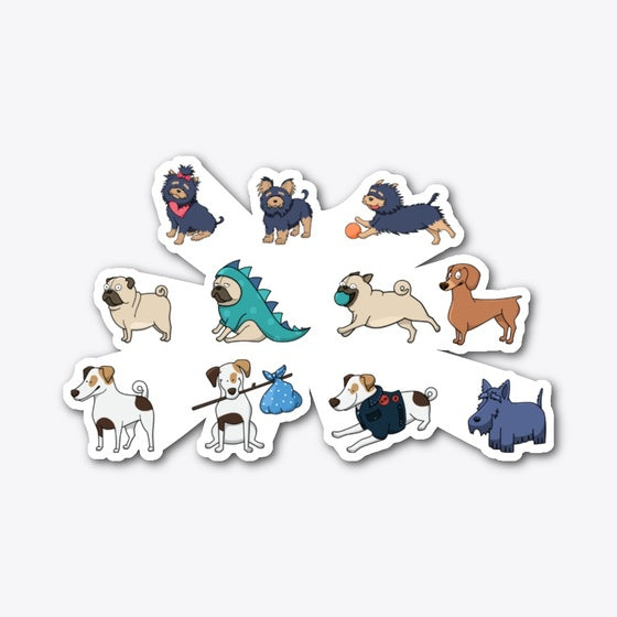 assorted dogs number 3 | Premium Unisex T-Shirt, Trending Graphic Tee