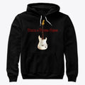 White Guitar with Logo on Hoodie Hoodie Trending US Gift Ready