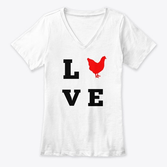 Love your hen V- Neck | Premium Unisex T-Shirt, Trending Graphic Tee