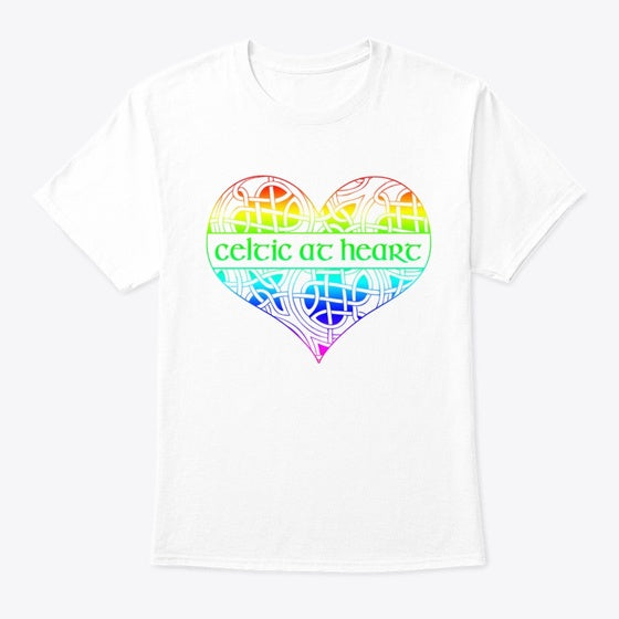 Celtic Heart T-Shirt - Cool Design St Patricks Day Gift