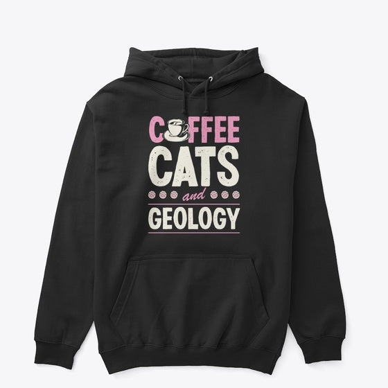 Coffee Cats And Geology | Premium Unisex T-Shirt, Trending Graphic Tee