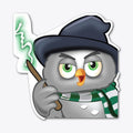 Magic Owl Sticker - Cool Design St Patricks Day Gift