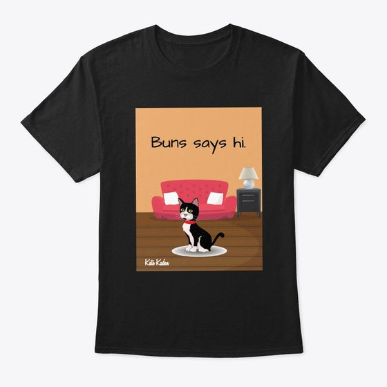 Buns Says Hi Cat Kate Kaden | Premium Unisex T-Shirt, Trending Graphic Tee