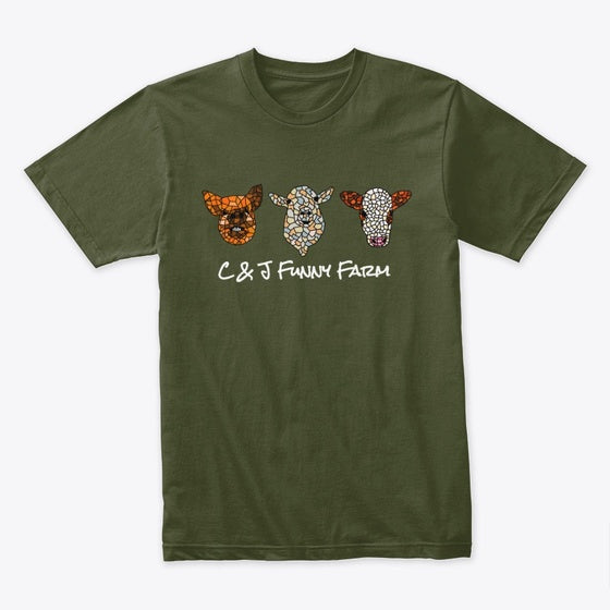 C J Funny Farm Logo | Premium Unisex T-Shirt, Trending Graphic Tee