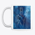 Blue Tie Dye Peace Out White Logo