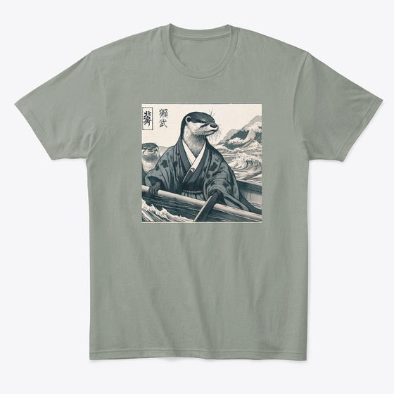 Otter Warrior Hokusai | Premium Unisex T-Shirt, Trending Graphic Tee