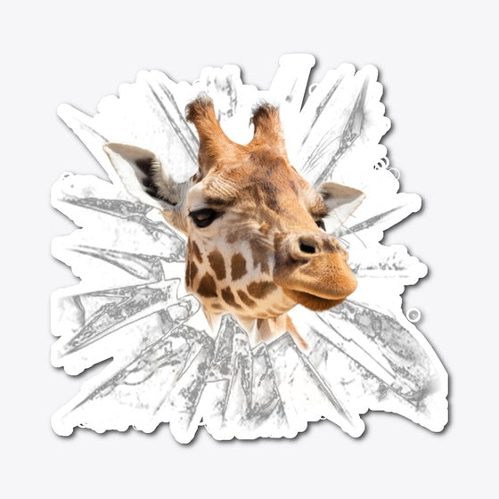 ln 1 giraffe glass die cut | Premium Unisex T-Shirt, Trending Graphic Tee