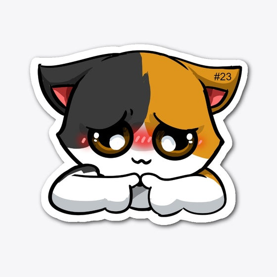 Pegatina Gatito Shy 23 | Premium Unisex T-Shirt, Trending Graphic Tee