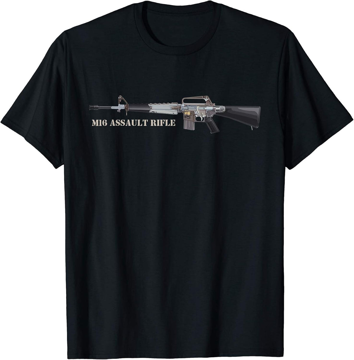 M16 A1 Assault Rifle Cutaway Diagram Inside Gun Details Apparel Premium Print