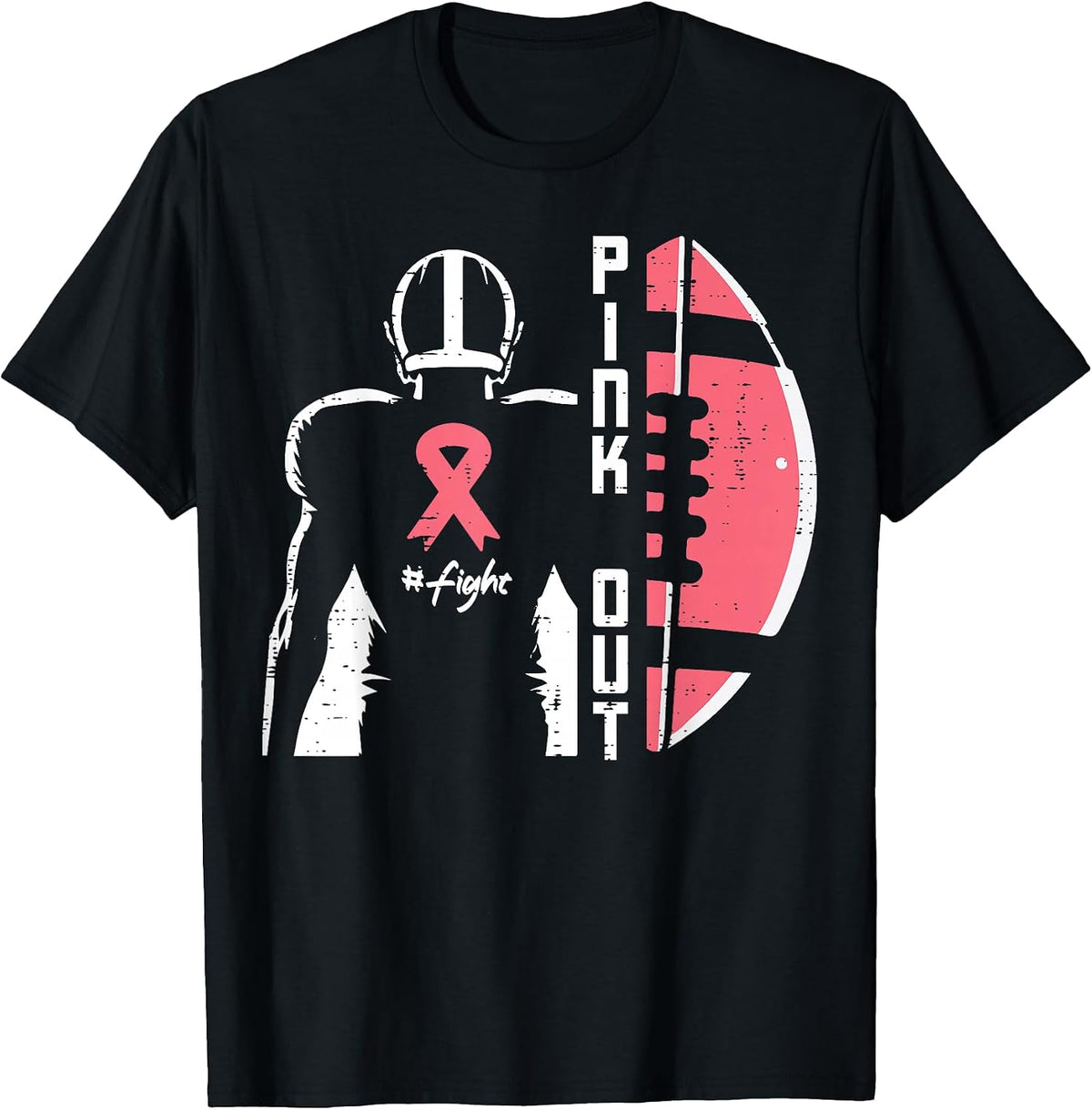 Breast Cancer American Football Pink Out Awareness Men Boys