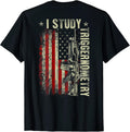 I Study Triggernometry Gun American Flag On Back Apparel Clean Design
