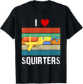 I Love Squirters Funny Heart Water Gun Apparel Premium Print