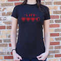 8 Bit Life Hearts T Shirt Gift Ready