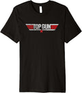 Top Gun Front And Back Logo With Goose Movie Premium Apparel Everyday Wear