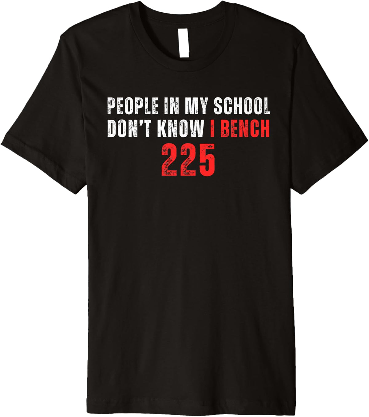 People In My School Don T Know I Bench Press 225 Satirical Premium Apparel Minimal Style