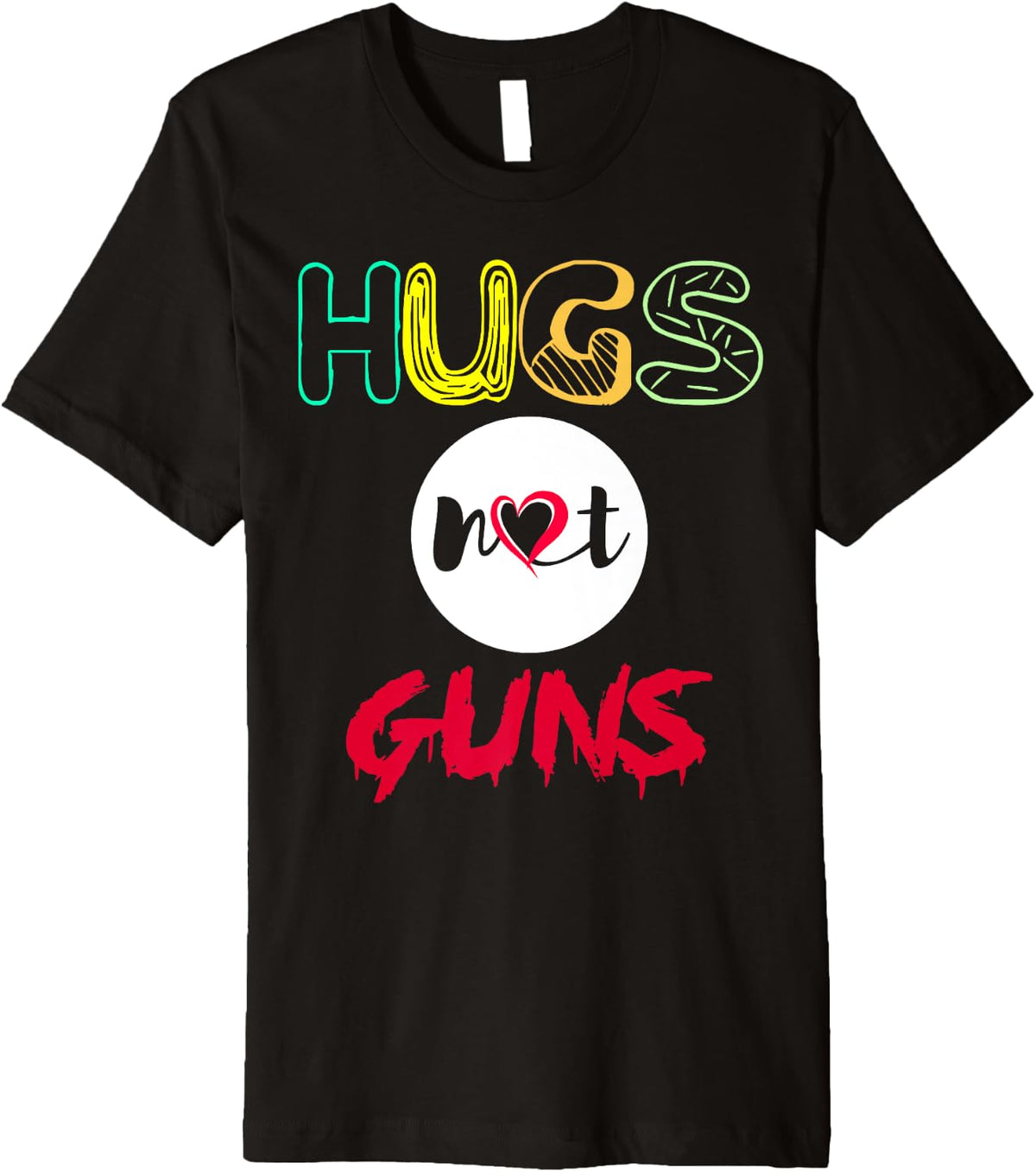Hugs Not Guns Awareness T Shirt For Women Men Kids Teacher T Shirt Premium Print