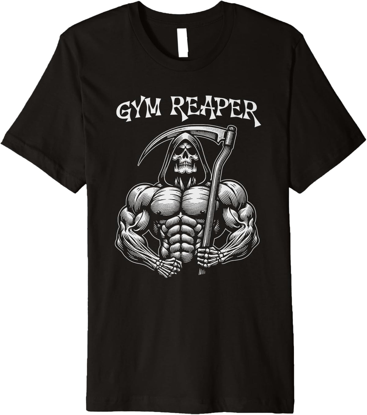 Gym Reaper Fitness Workout Training Bodybuilder Funny Premium Apparel Everyday Wear 2