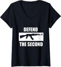 Womens Gun Rights American 2nd Amendment Pro Usa Patriotic V Neck Apparel Clean Design