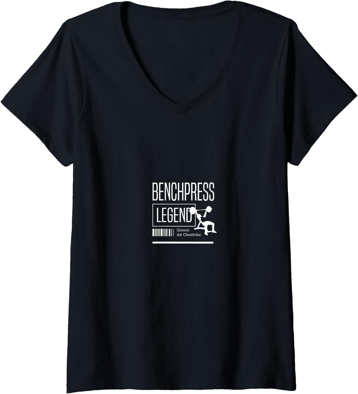 Womens Gym Workout Benchpress Legend Powerlifter V Neck Apparel Premium Print