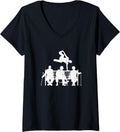 Womens Park Bench Parkour Freerunning Runner Cool Street Backflips V Neck Apparel Clean Design