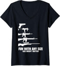 Womens Gun Rights Second Amendment Us Flag Assault Sniper Rifle V Neck Apparel Minimal Style