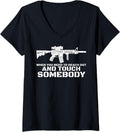 Womens Sniper Assault Rifle 50 Cal Pro Gun T Shirt For Men Women V Neck T Shirt Clean Design 3