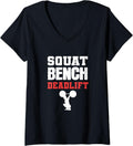 Womens Squat Bench Deadlift Fitness Coach V Neck Apparel US Trend