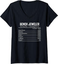 Womens Funny Bench Jeweler Nutrition Facts Information Men Women V Neck Apparel Everyday Wear