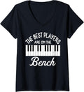 Womens The Best Players Are On Bench Men Musician Piano Music Love V Neck Apparel Clean Design