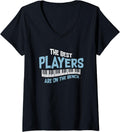 Womens The Best Players Are On Bench Pianist Keyboard Musician V Neck Apparel Premium Print