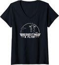 Womens Top Gun Requesting A Flyby Outline Action Movie V Neck Apparel Premium Print