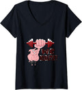 Womens We Deadlifting Funny Gym Powerlifting Workout V Neck Apparel Clean Design