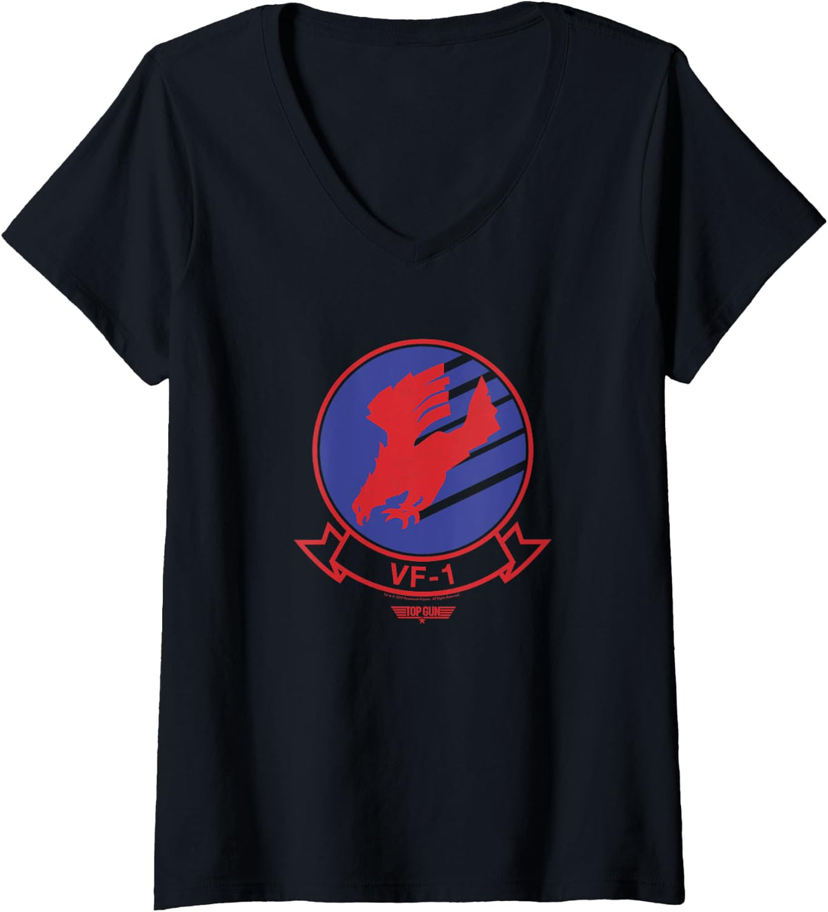 Top Gun Vf 1 Badge V Neck Apparel Clean Design