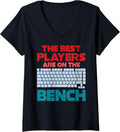 Womens The Best Players Are On Bench Gaming Dad V Neck Apparel Clean Design