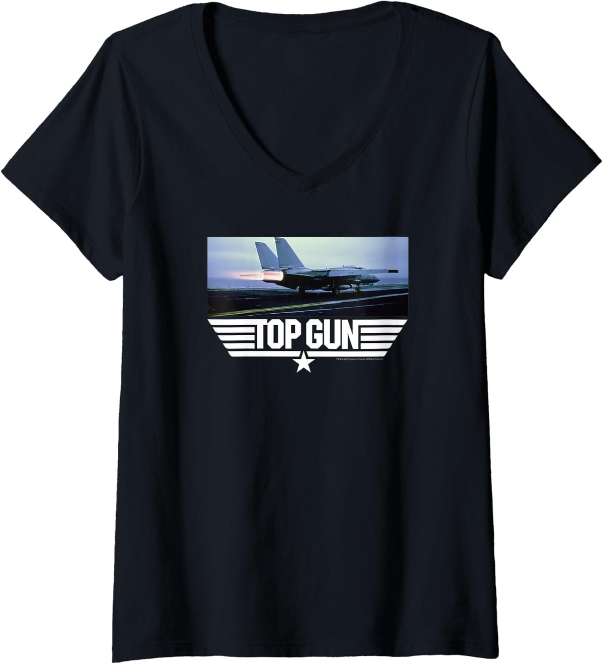 Top Gun Danger Zone Screen Clip Logo V Neck Apparel Gift Ready