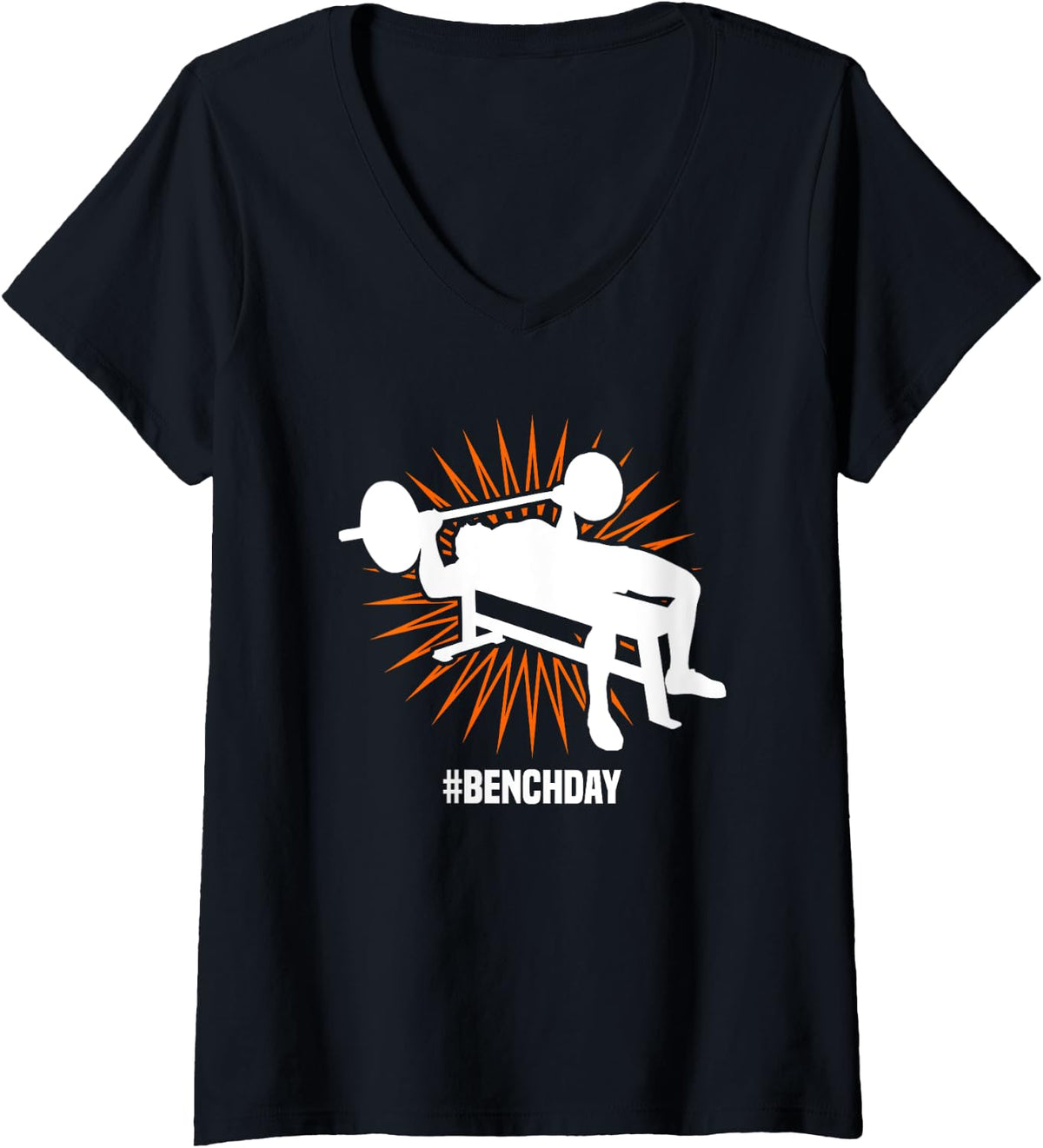 Womens It S Benchday Lifting Bench Press Barbell Gym V Neck Apparel Minimal Style