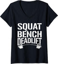 Womens Power Lifting Quote Fitness Gym Muscle Squat Bench Deadlift V Neck Apparel US Trend