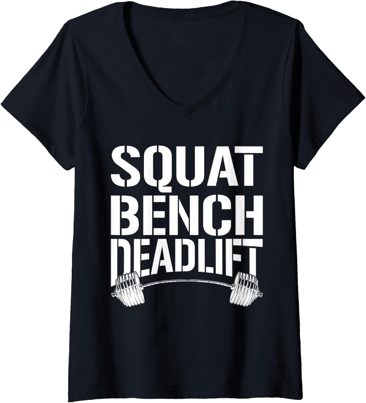 Womens Power Lifting Quote Fitness Gym Muscle Squat Bench Deadlift V Neck Apparel US Trend