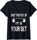 Womens Funny It S Your Set Quote Weightlifting Bench Squat Deadlift V Neck Apparel Premium Print