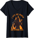 Womens I Love One Woman Several Guns T Shirt Husband Wife 2a Gun V Neck T Shirt Gift Ready