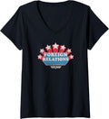 Top Gun Foreign Relations Stars Text V Neck Apparel Gift Ready